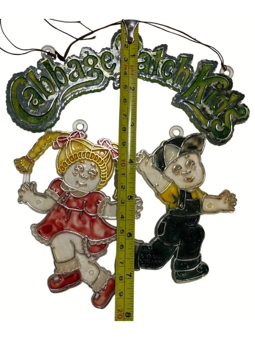 Cabbage Patch Kids Hanging Stained Plastic Decoration